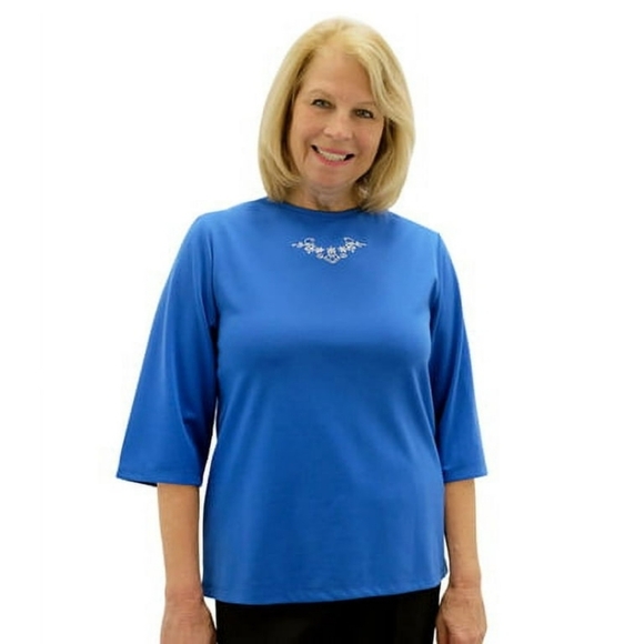 SILVERTS ADAPTIVE Blue 'Missy' top EASY ON EASY OFF - Picture 1 of 7